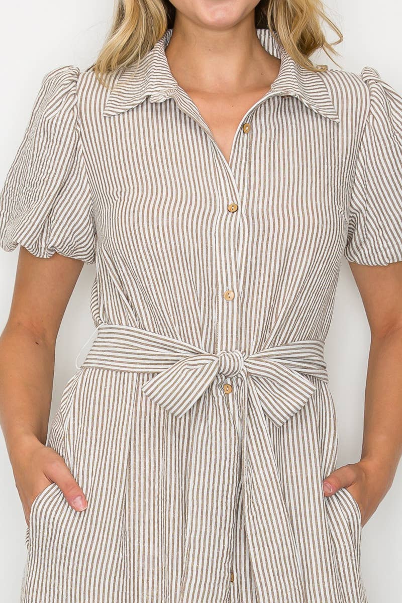 Amber Pinstripe Maxi Dress