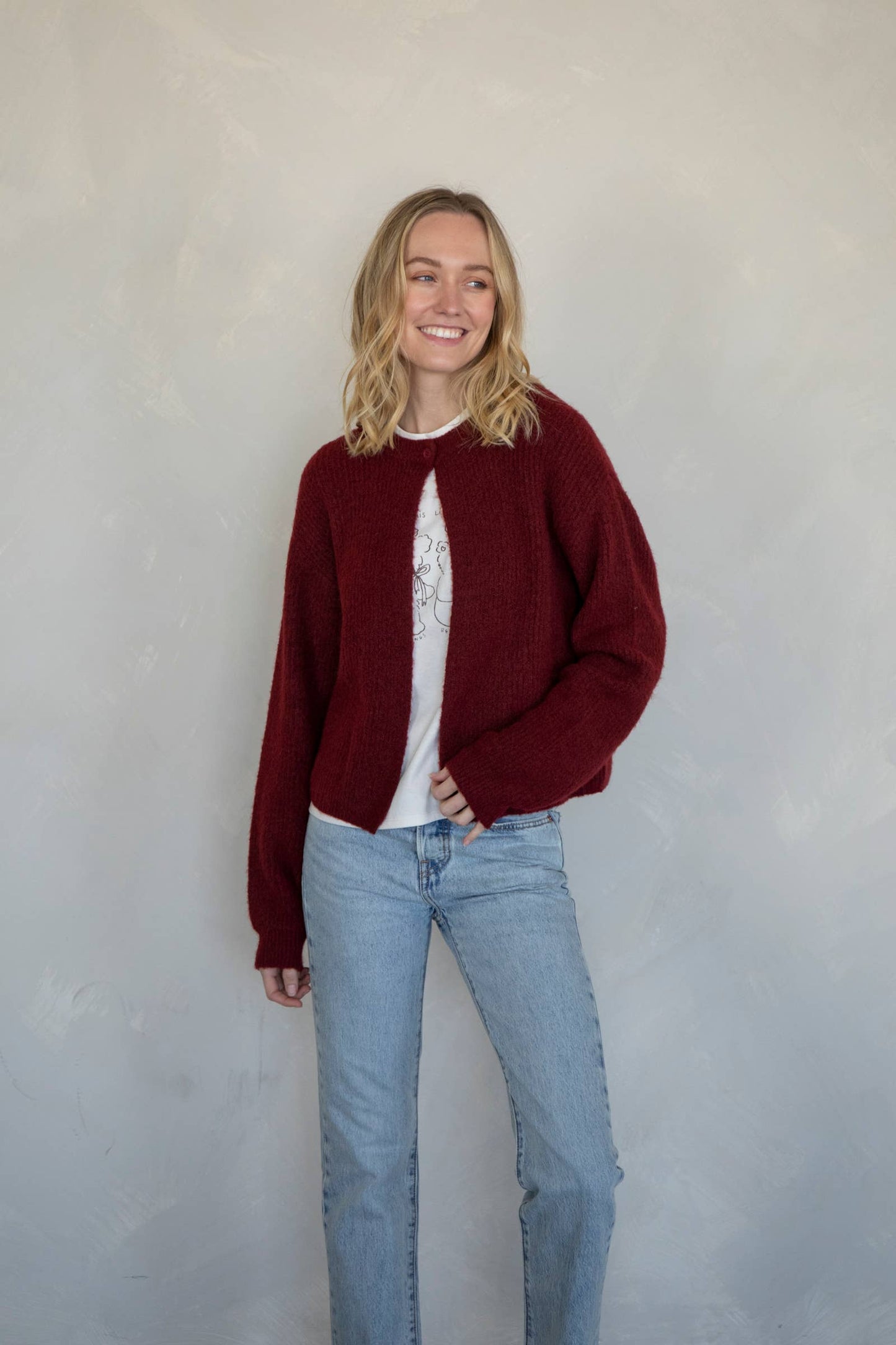 Poppy One Button Cardigan