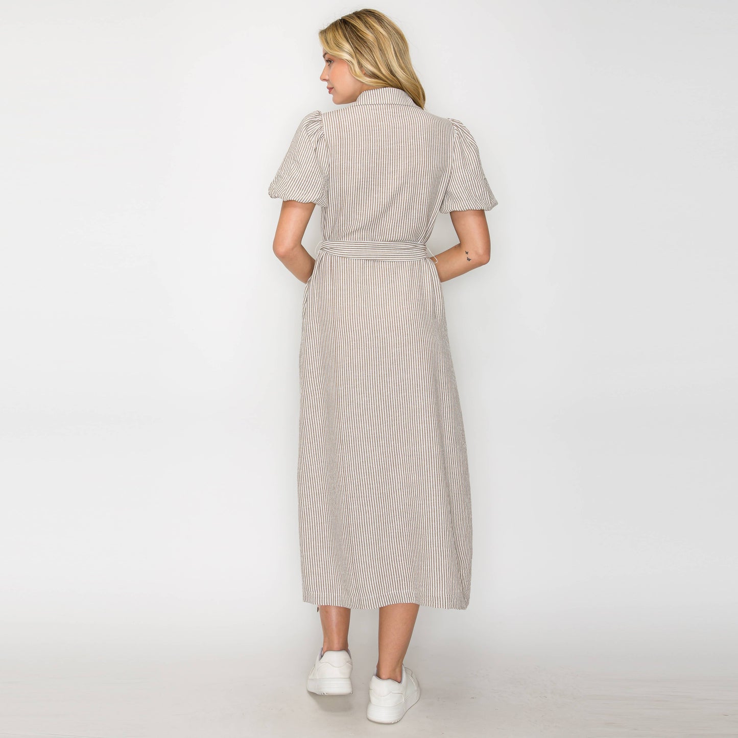 Amber Pinstripe Maxi Dress