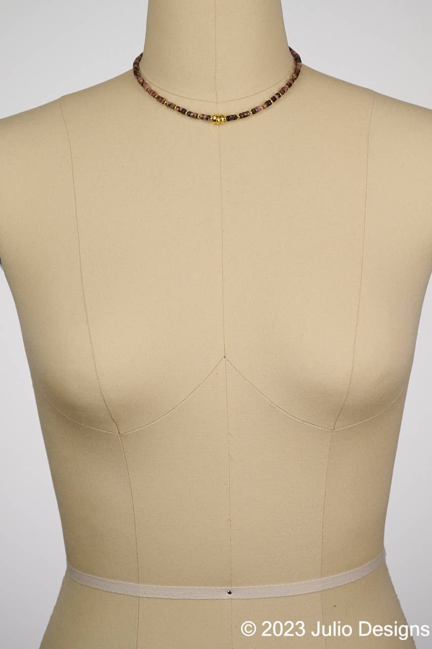 Chimayo Gemstone Rondelle Necklace with Metal Accents