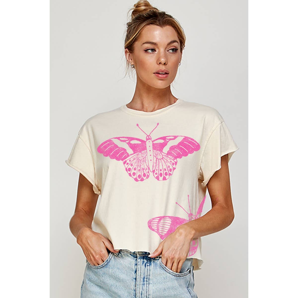 Butterfly Dropped Vintage Graphic Tee