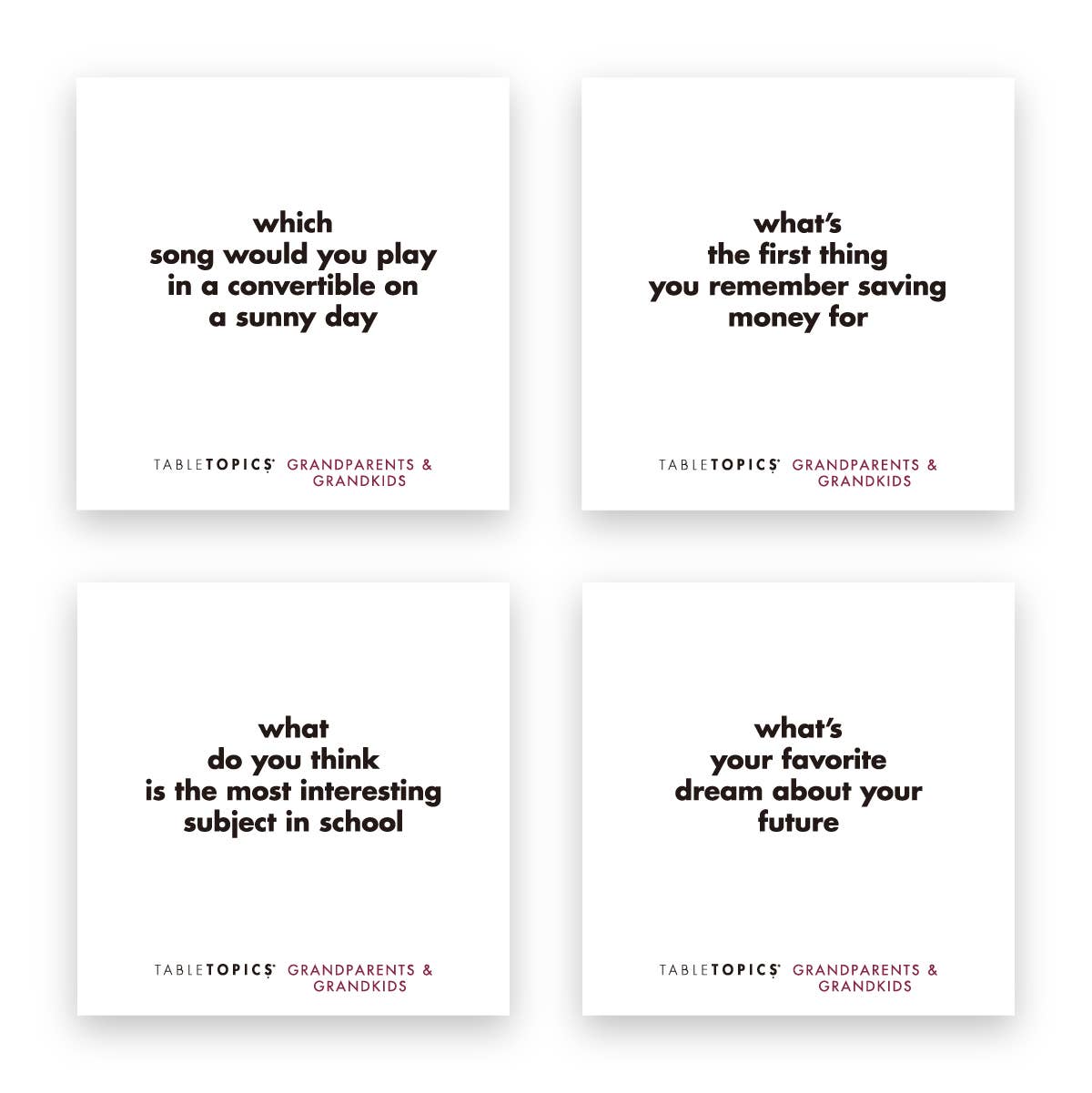 TABLETOPICS GRANDPARENTS & GRANDKIDS - Conversation Starters