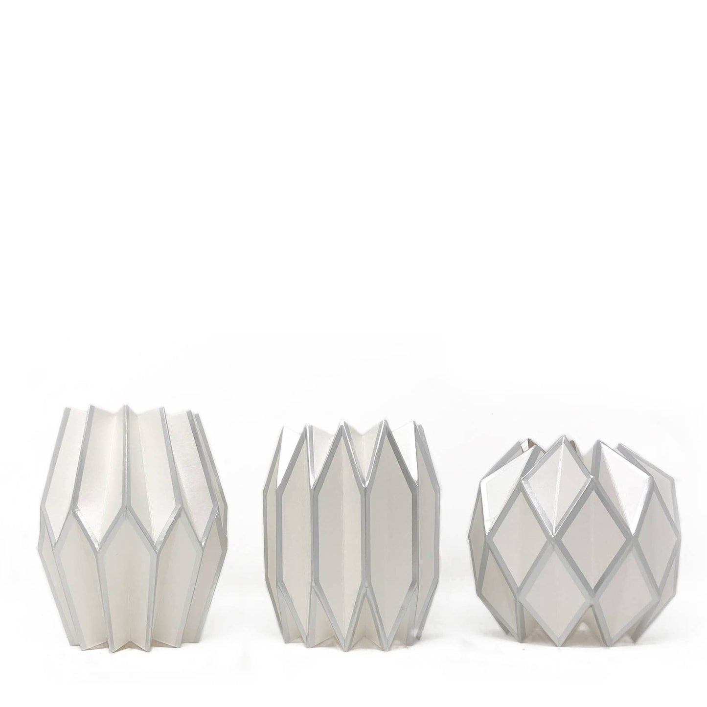 Silver Pearl with Silver Foil Paper Vase Wraps