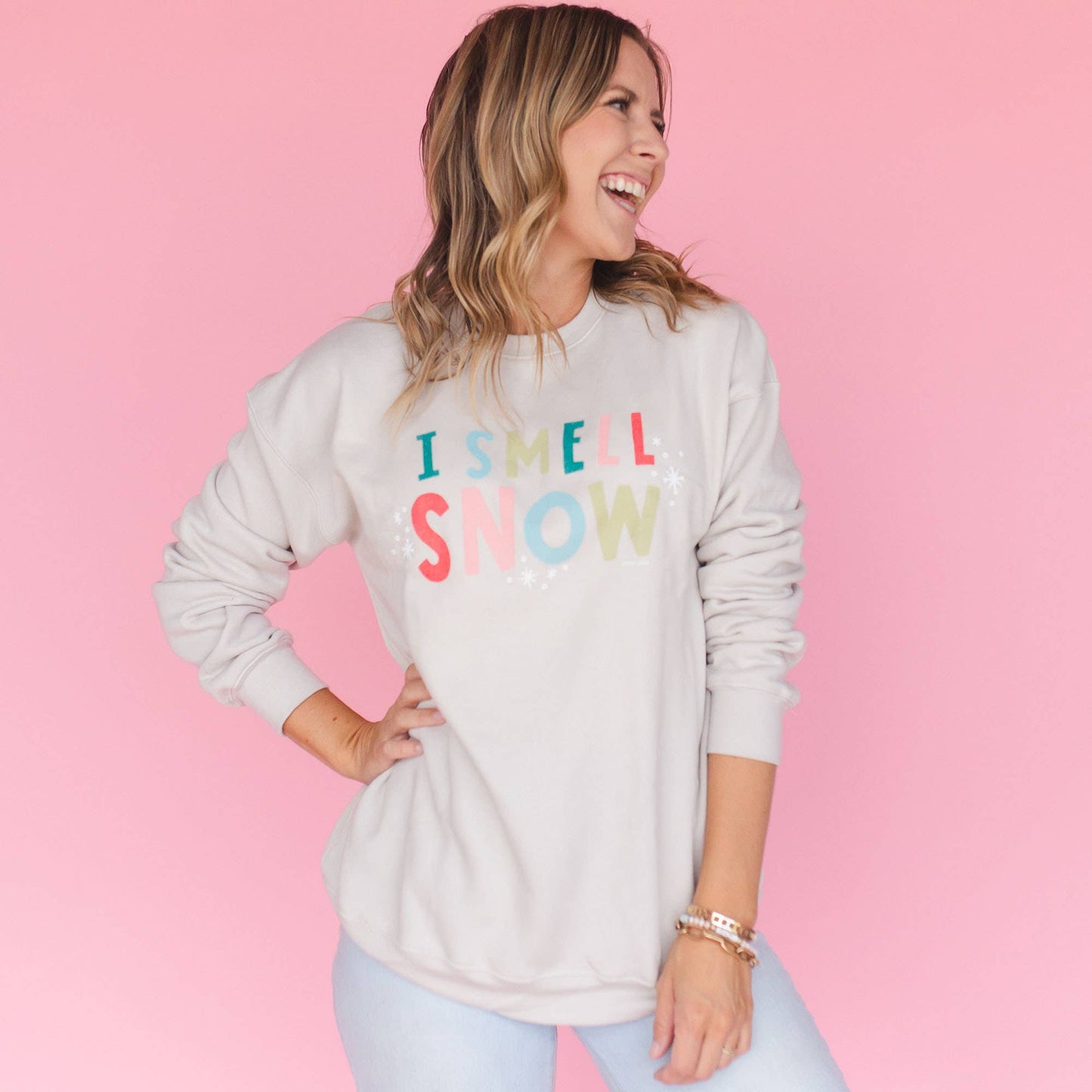 I Smell Snow Sweatshirt - Heather Dust