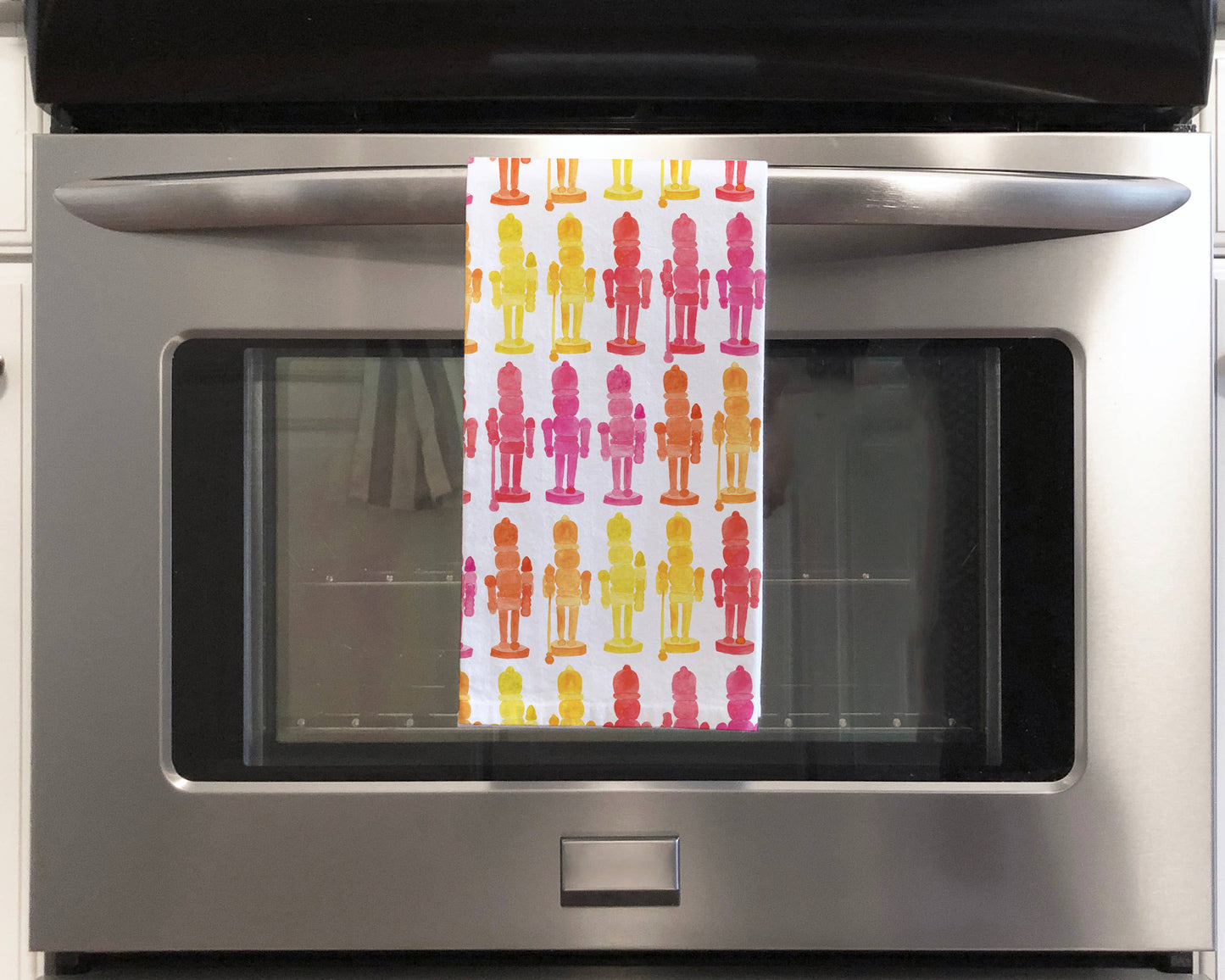 Colorful Nutcrackers Tea Towel | Christmas Dish Towel