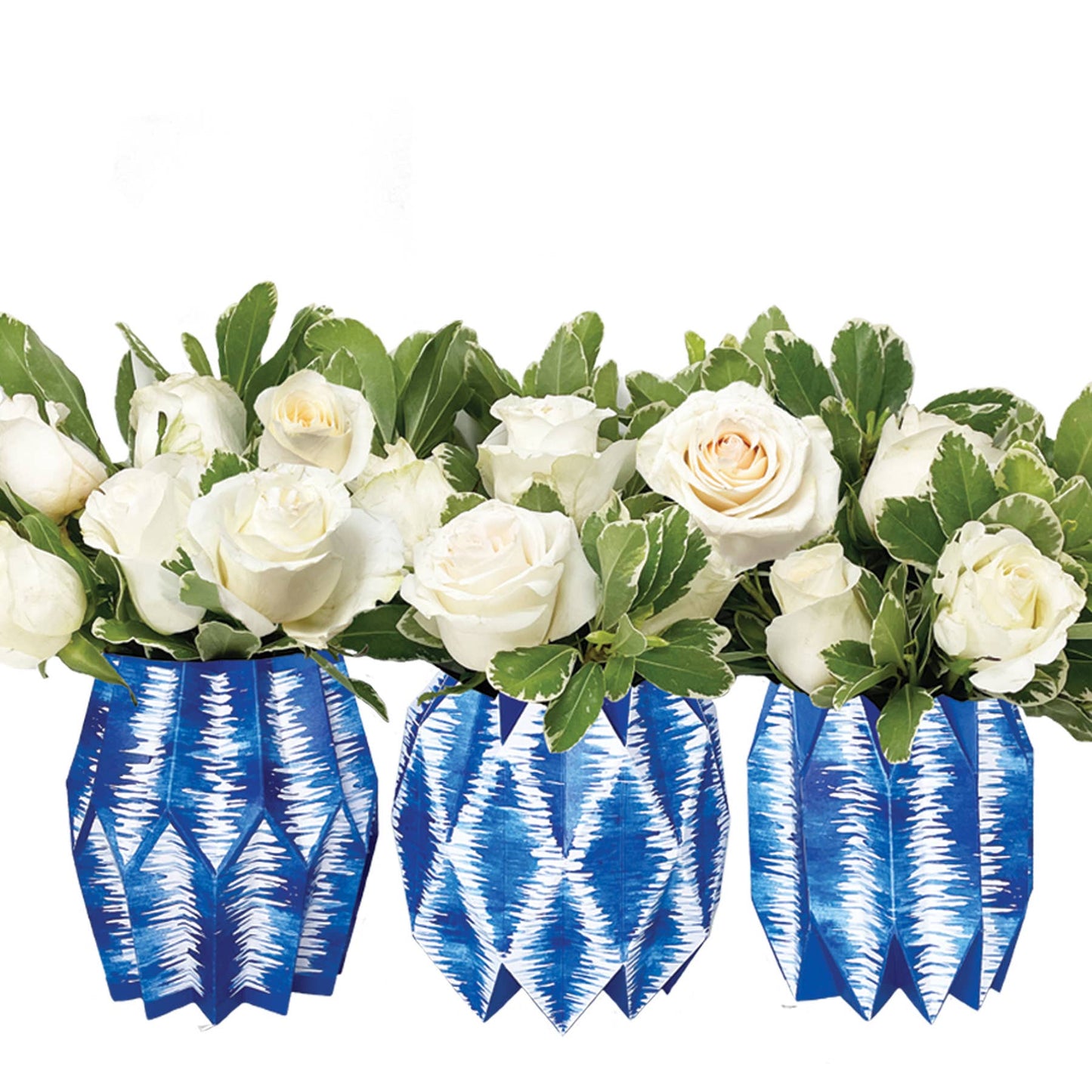 Ikat Paper Vase Wrap