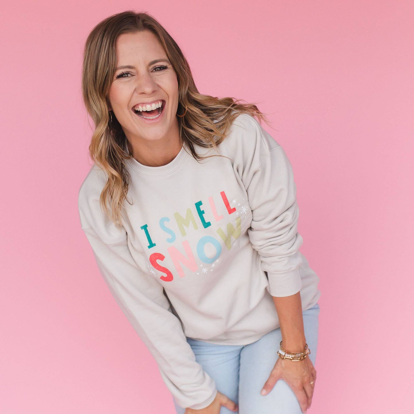I Smell Snow Sweatshirt - Heather Dust