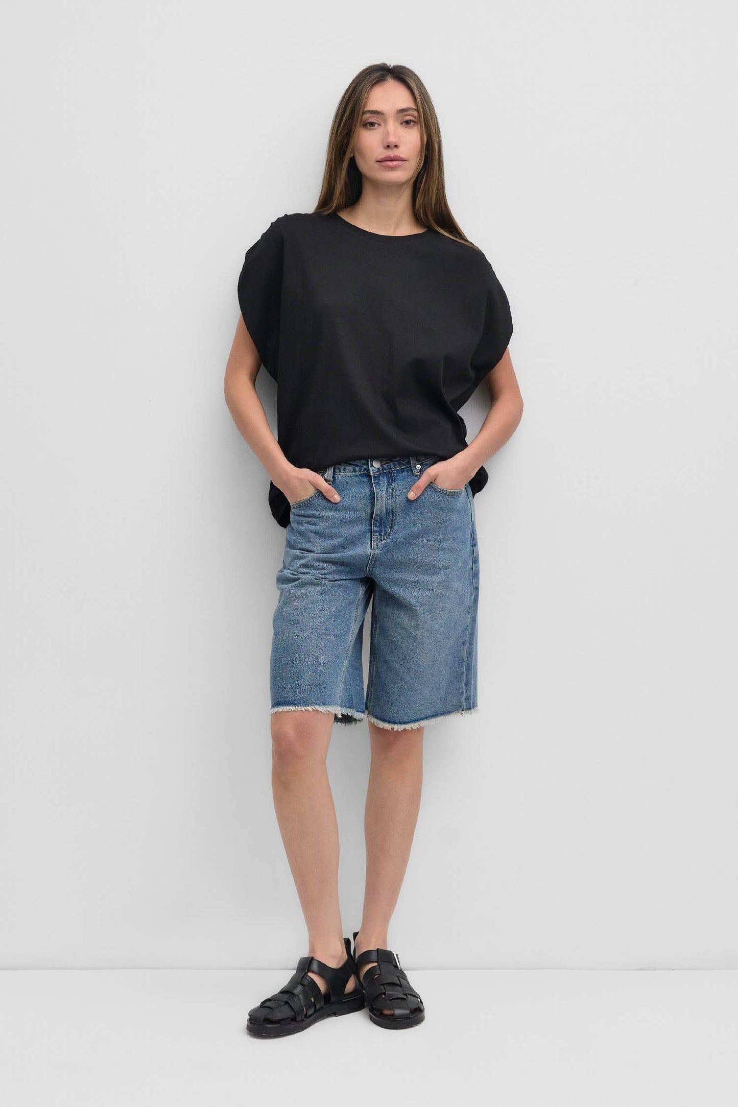 The Eileen Pleated Shoulder Top