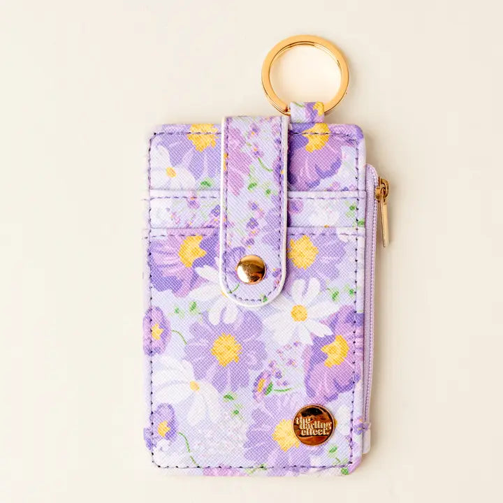 Keychain Wallet - Bouquet Beauty Purple