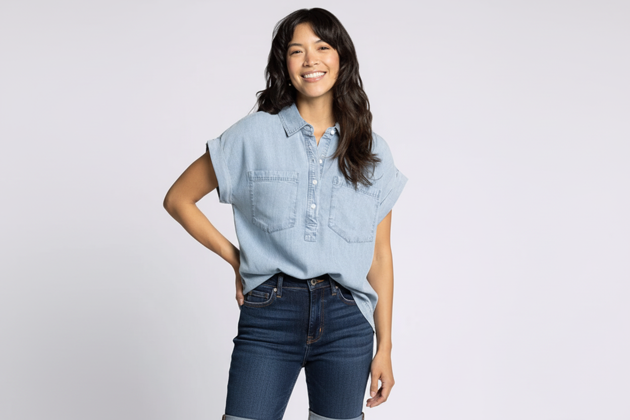 Evie Button Down Top