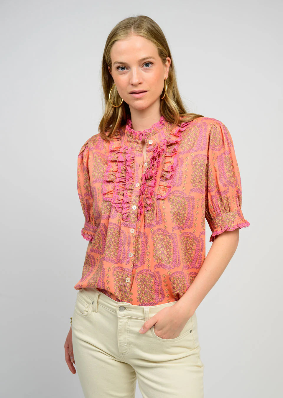 Ivy Jane Eyelet Ruffled Shirt