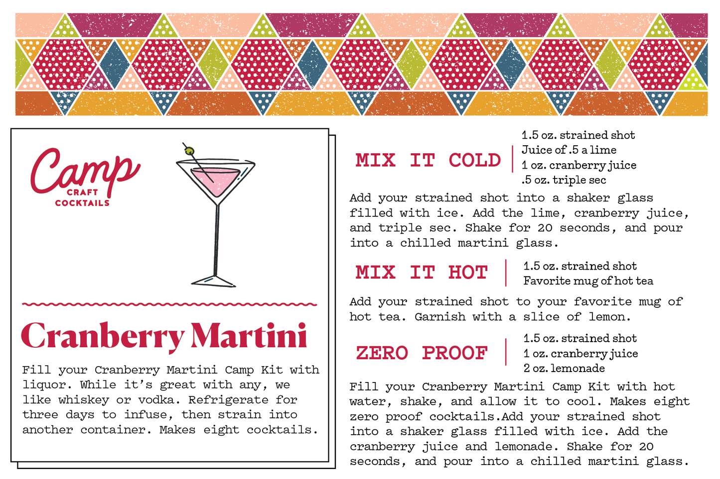 Cranberry Martini Craft Cocktail Infusion Kit