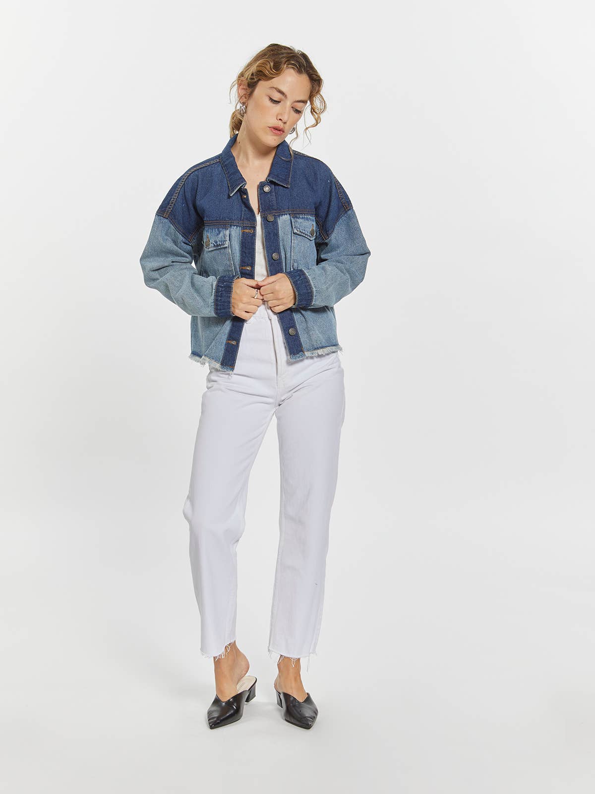Karina Two Toned Denim Jacket