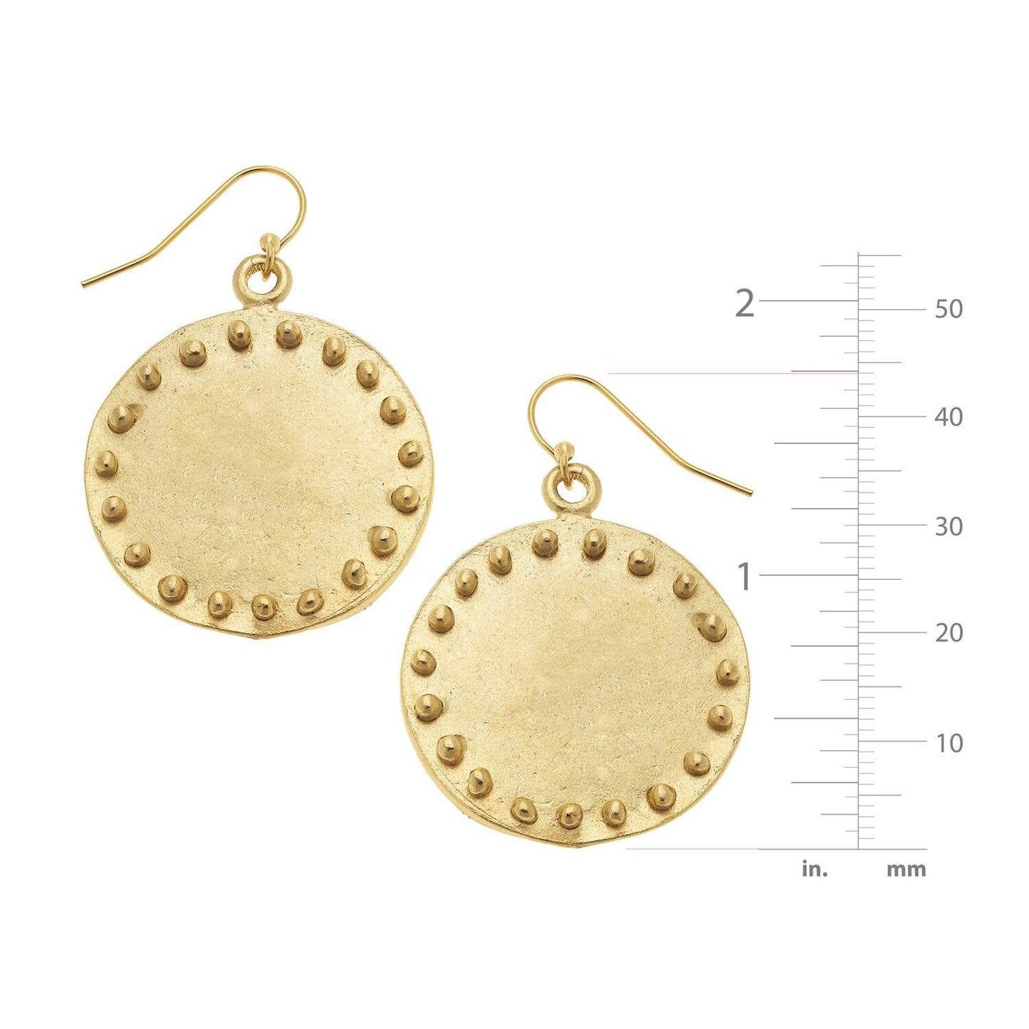 Large Circle with Dots Earrings