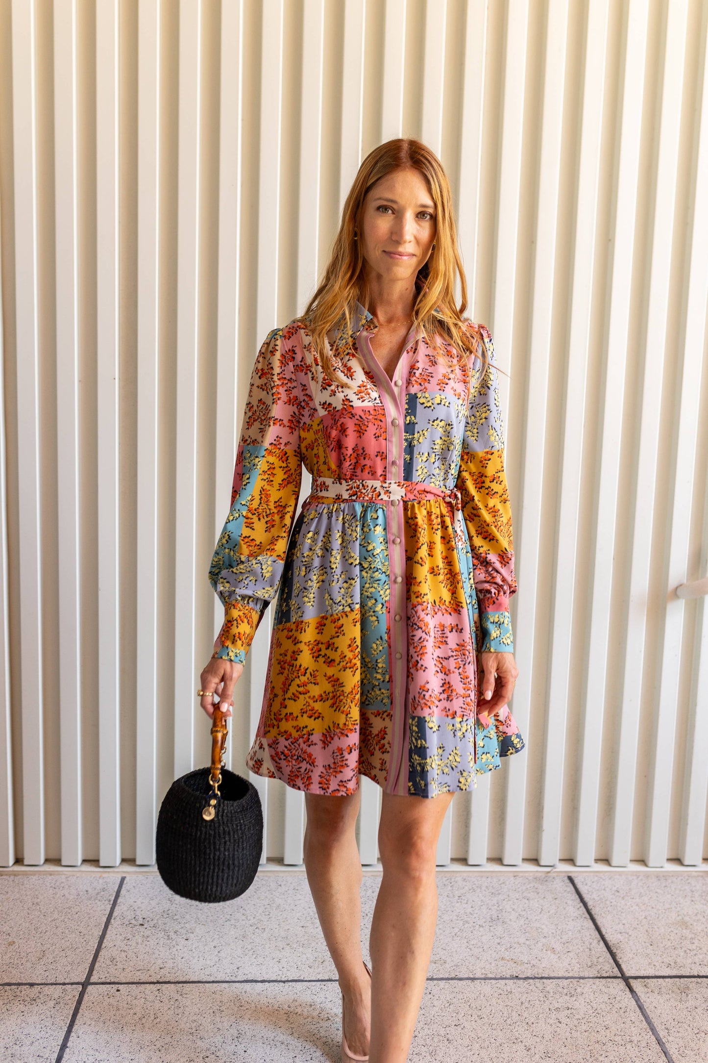 Jules Patchwork Shirt Dress