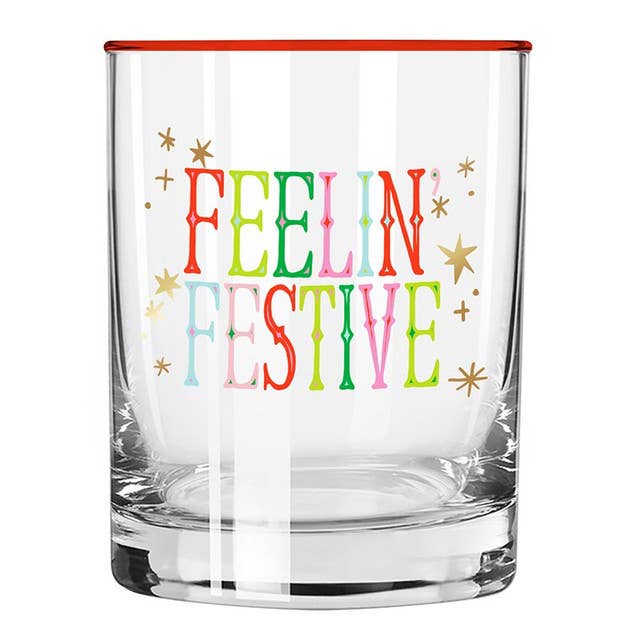 Feelin' Festive Double Old Fashioned Glasses
