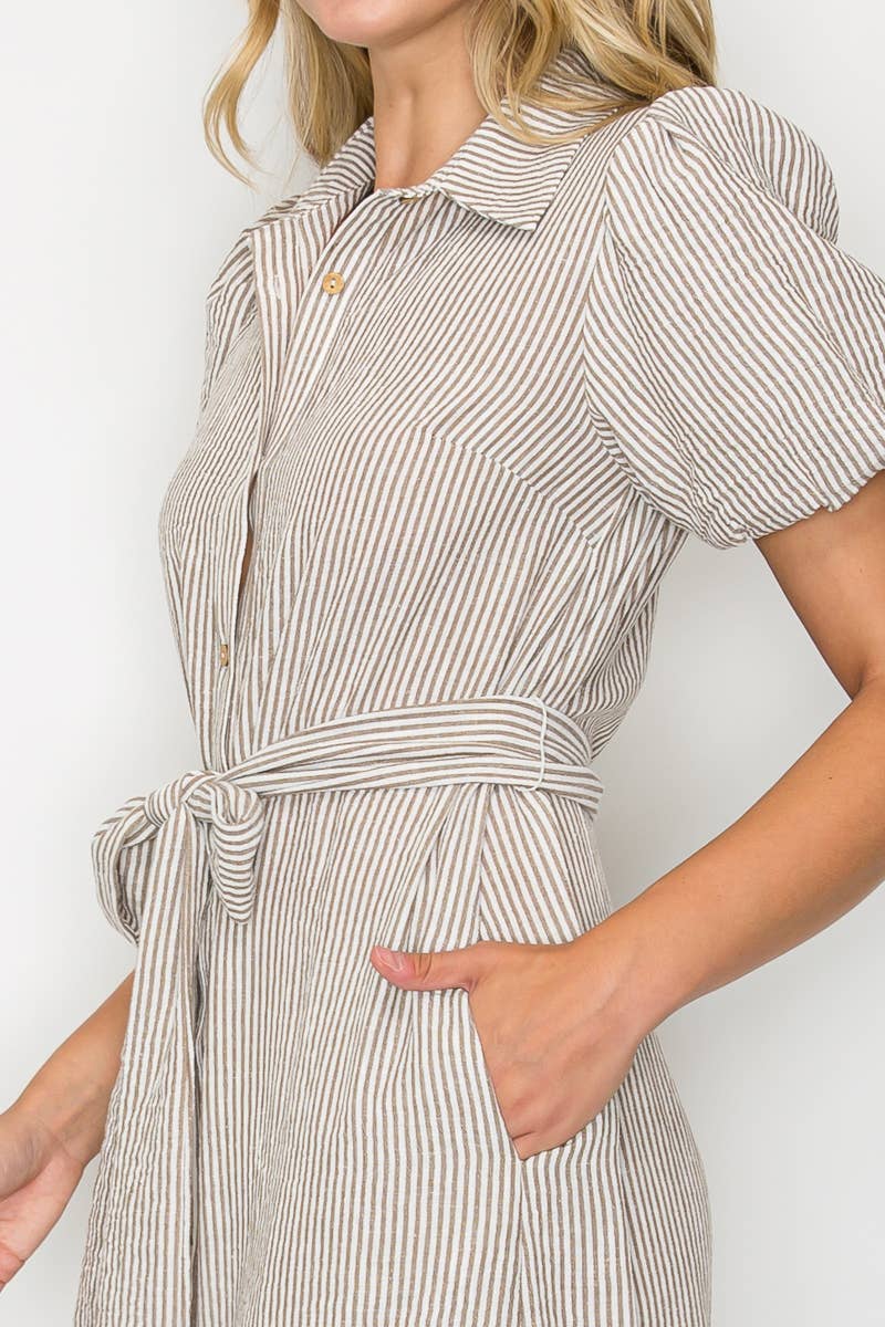 Amber Pinstripe Maxi Dress