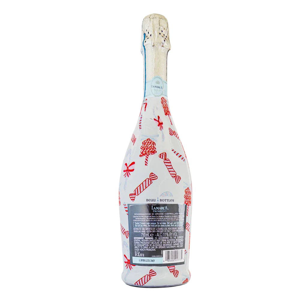 Beau Bottles Limited Edition  Luxe Candy Cane- Prosecco Collection