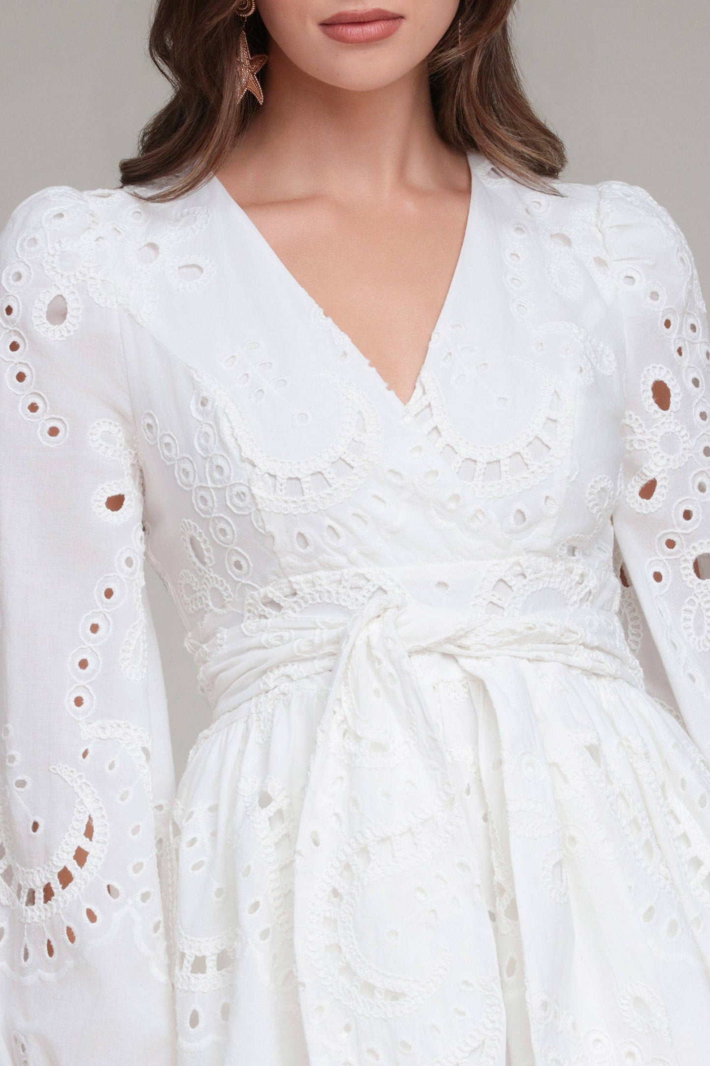 Broderie Anglaise Cotton Romper Dress