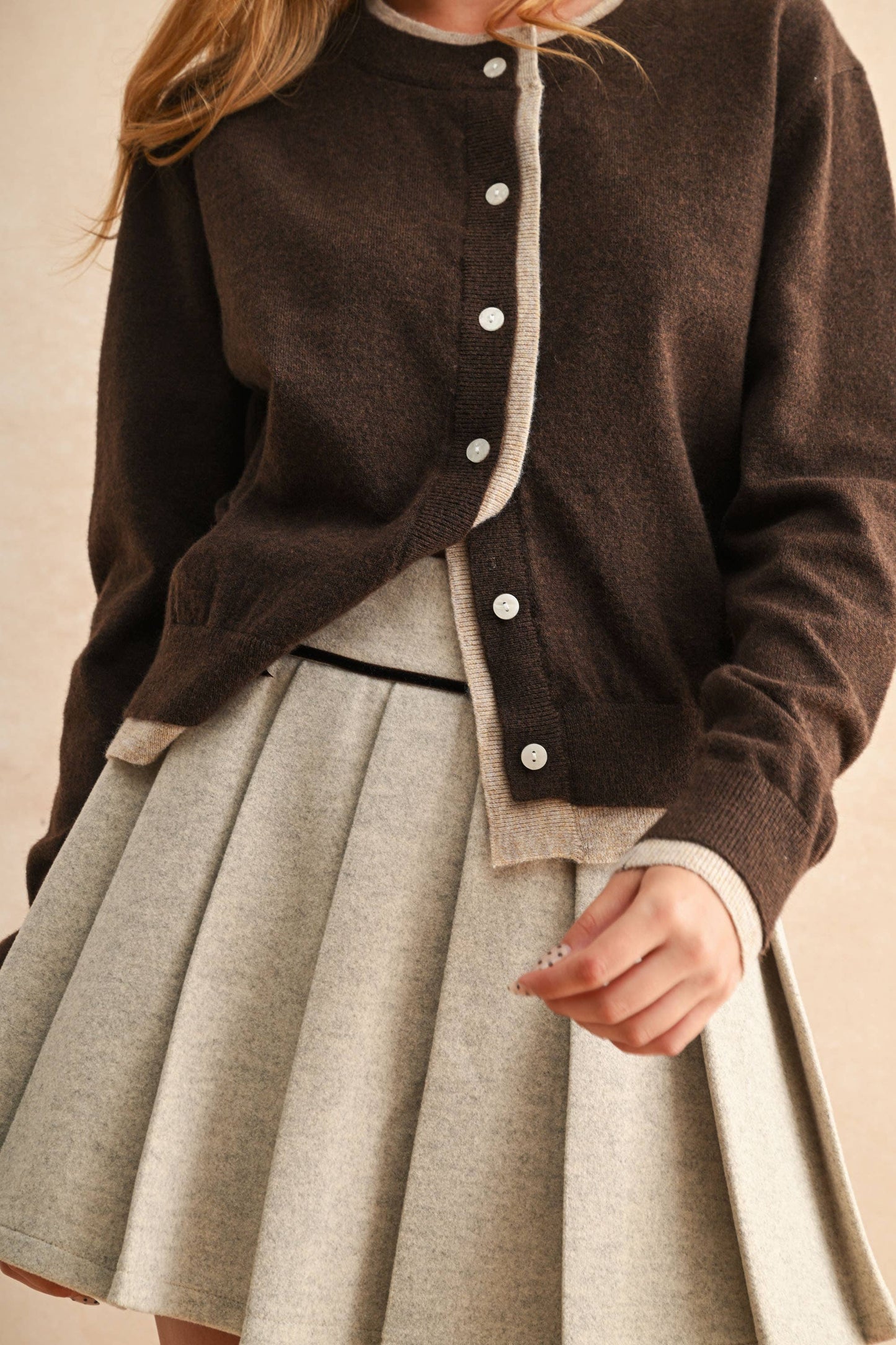Marla Color Contrast Cardigan