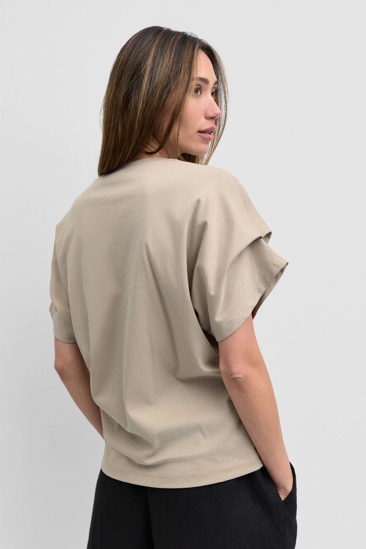 The Ida Top | Tuck Sleeve T-Shirt