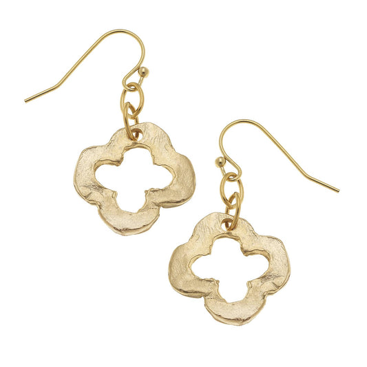 Gold Clover Earrings