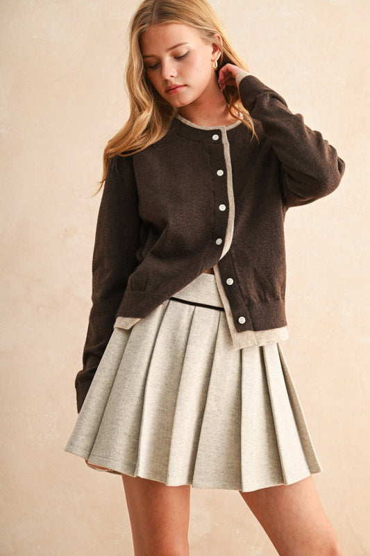 Marla Color Contrast Cardigan