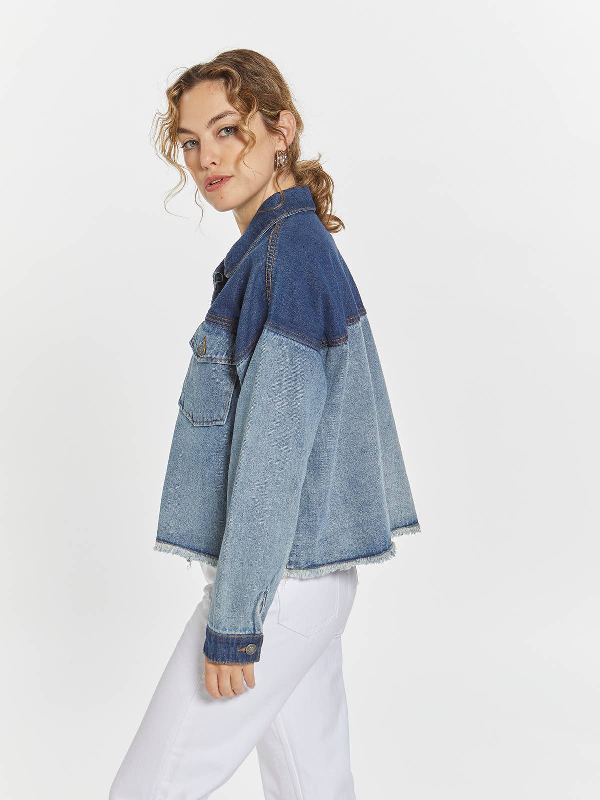 Karina Two Toned Denim Jacket