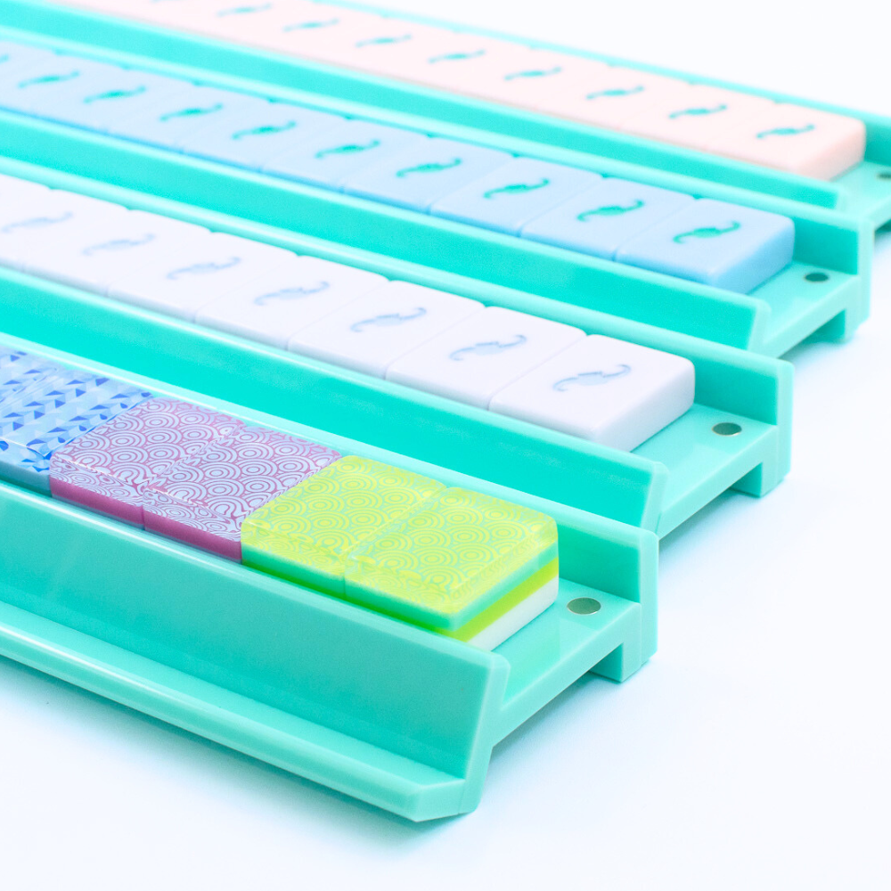 MAHJONG RACKS | Premium Acrylic | 4 Racks + 4 Pushers