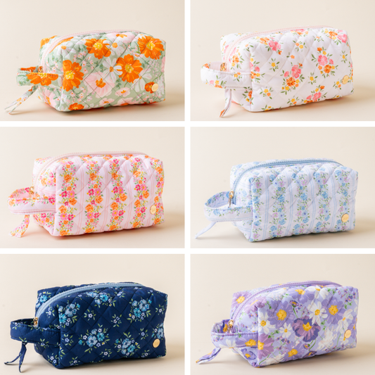 Essentials Quilted Cosmetic Bags