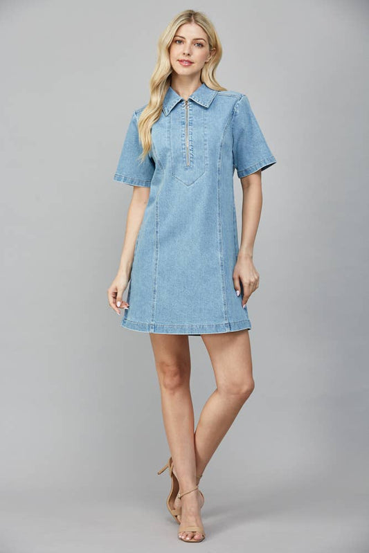 Marianne A-Line Denim Dress