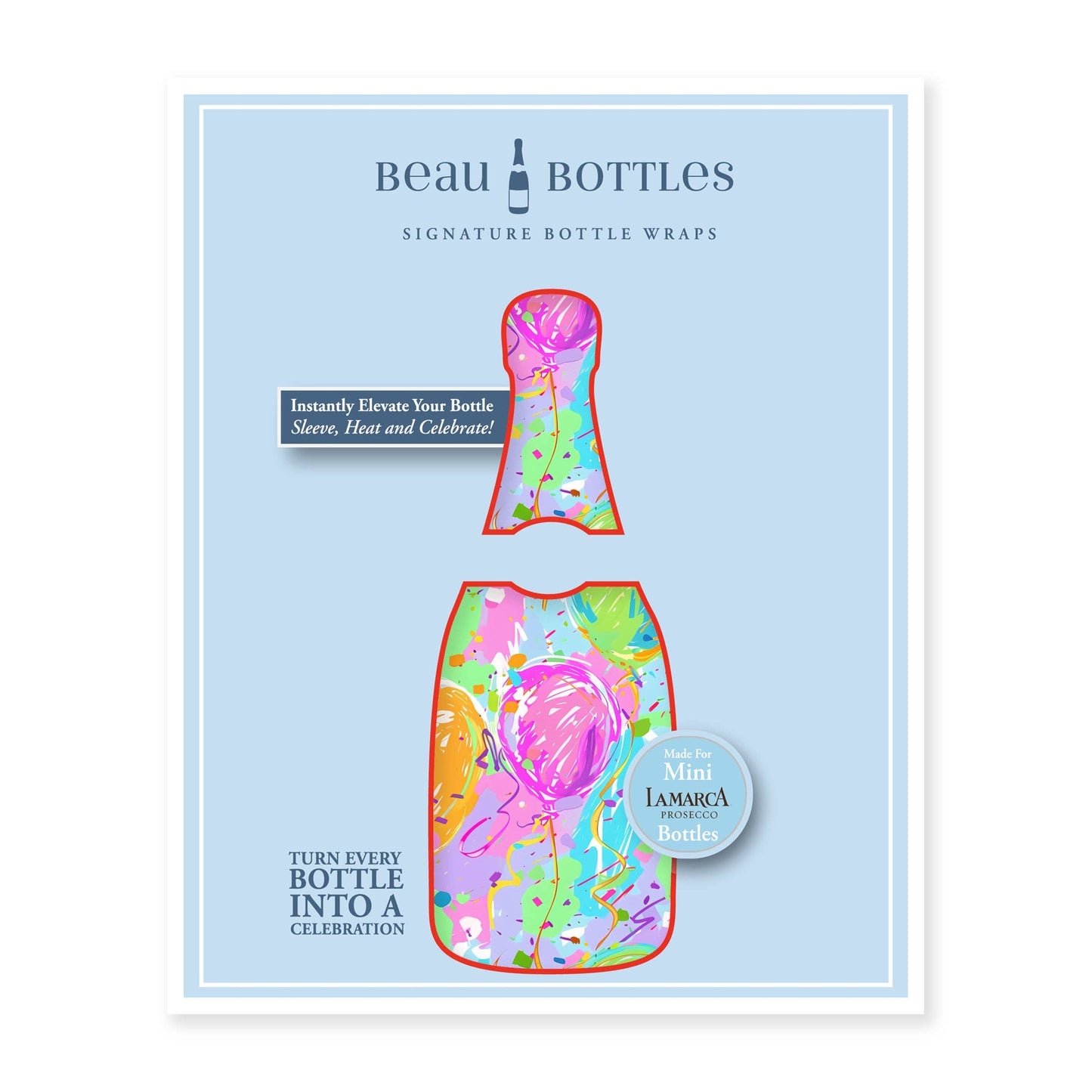 Beau Bottles Happy Birthday Balloons - MINI Prosecco Collection - Six Pack
