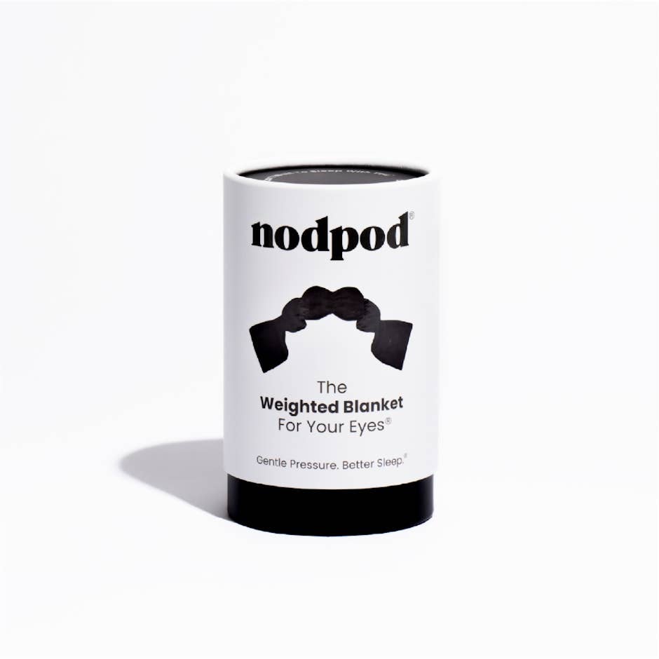 White cylindrical container with 'nodpod' branding on a white background