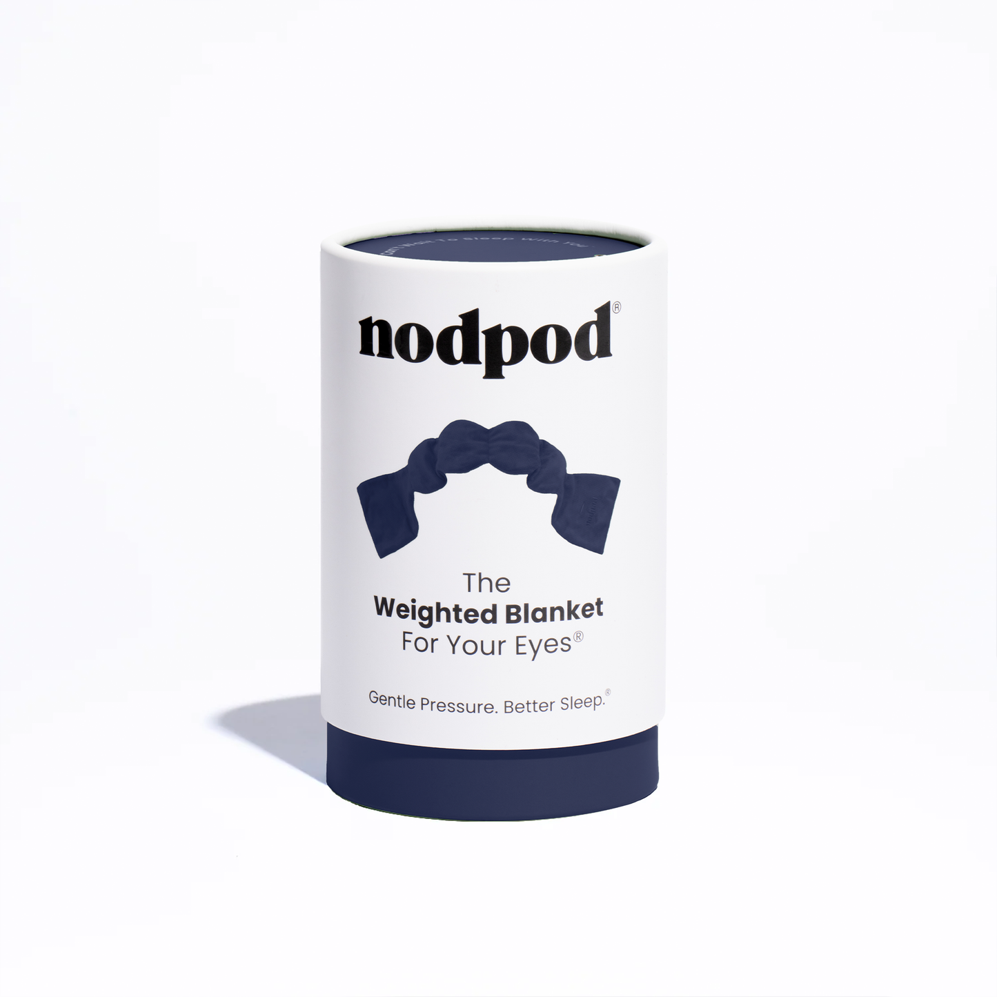 Nodpod weighted blanket packaging on a white background