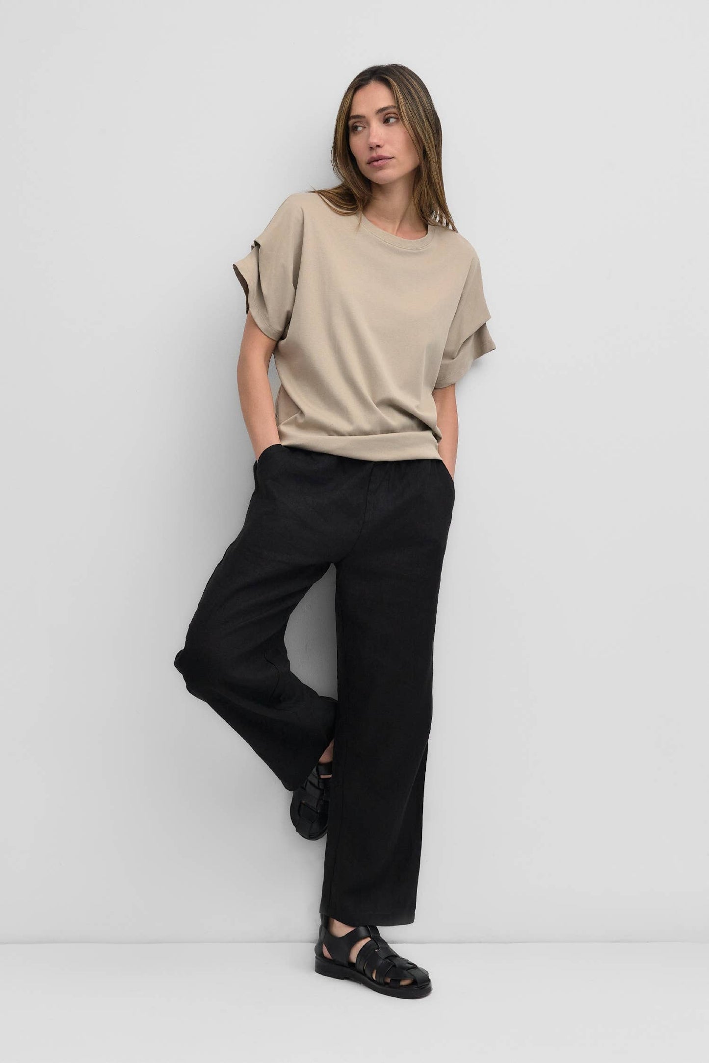 The Ida Top | Tuck Sleeve T-Shirt