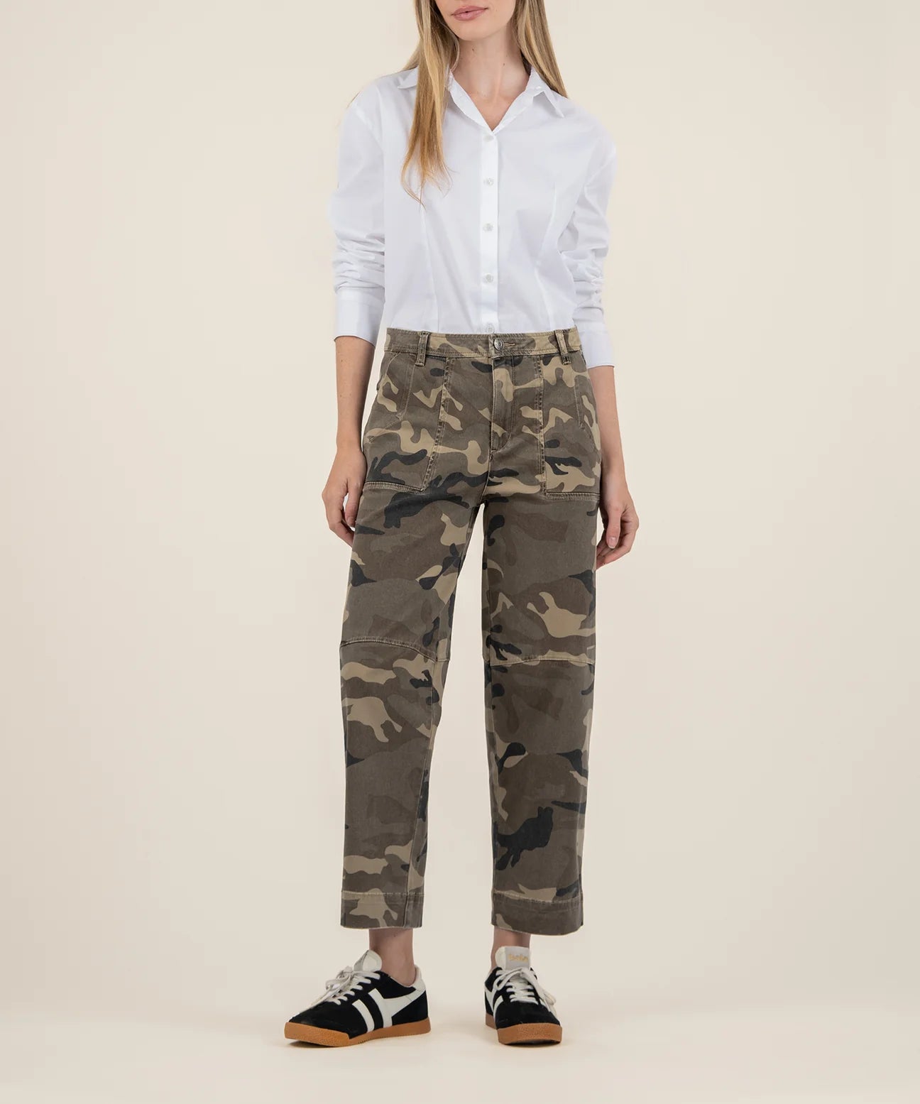 Kut From the Kloth Ashton Wide Leg Barrel Camo Jeans