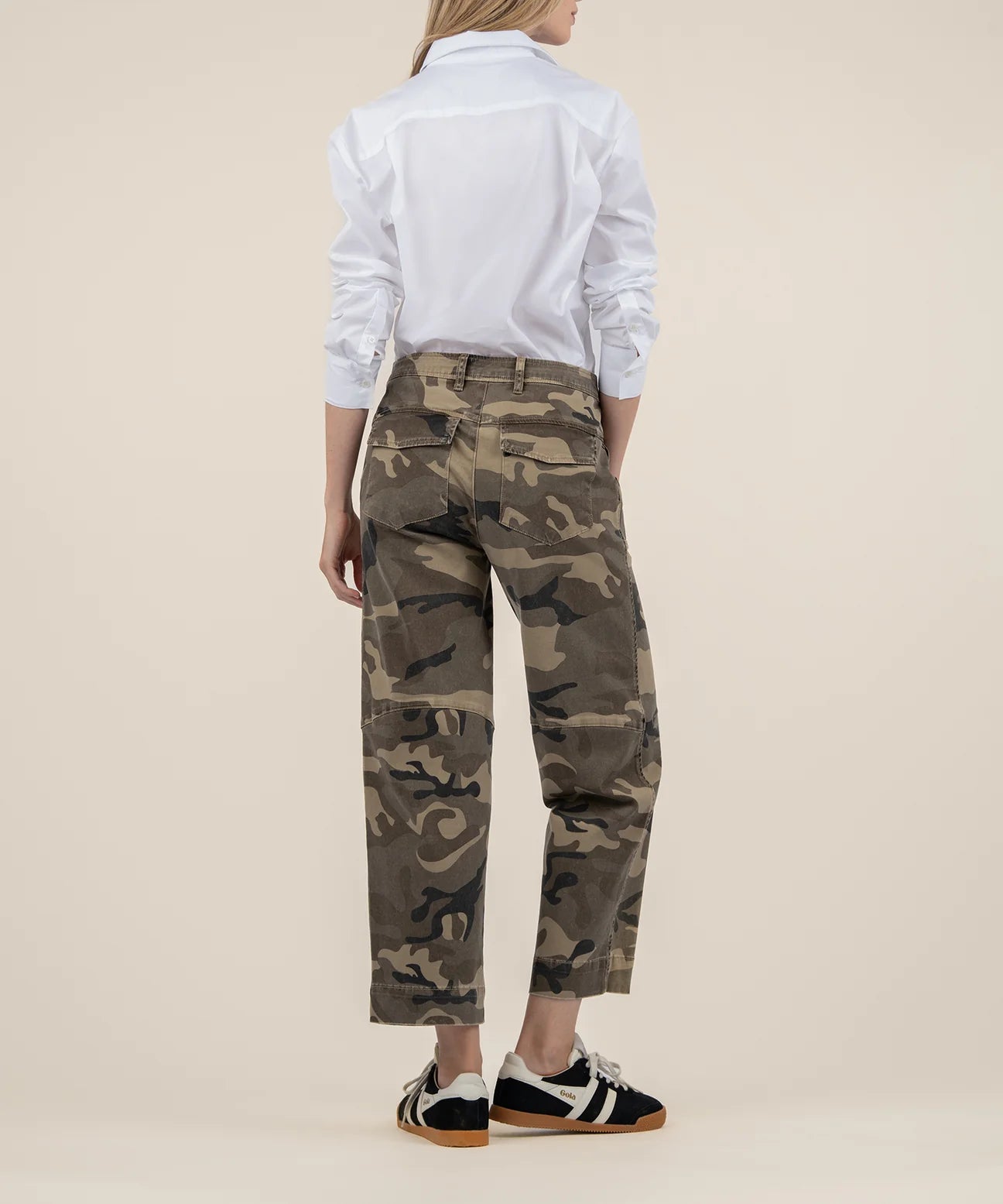 Kut From the Kloth Ashton Wide Leg Barrel Camo Jeans