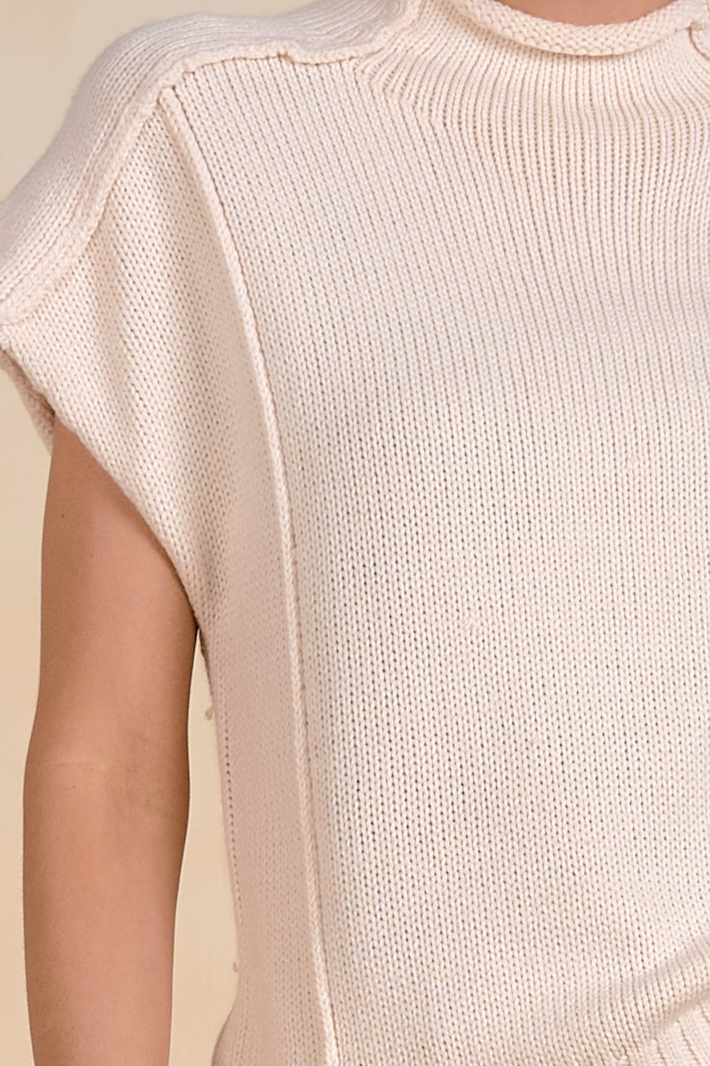 Candice Crew Neck Cap Sleeve Sweater