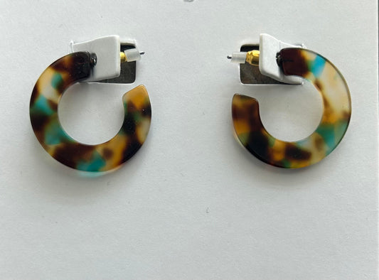 Emma Mini Resin Hoop Earrings