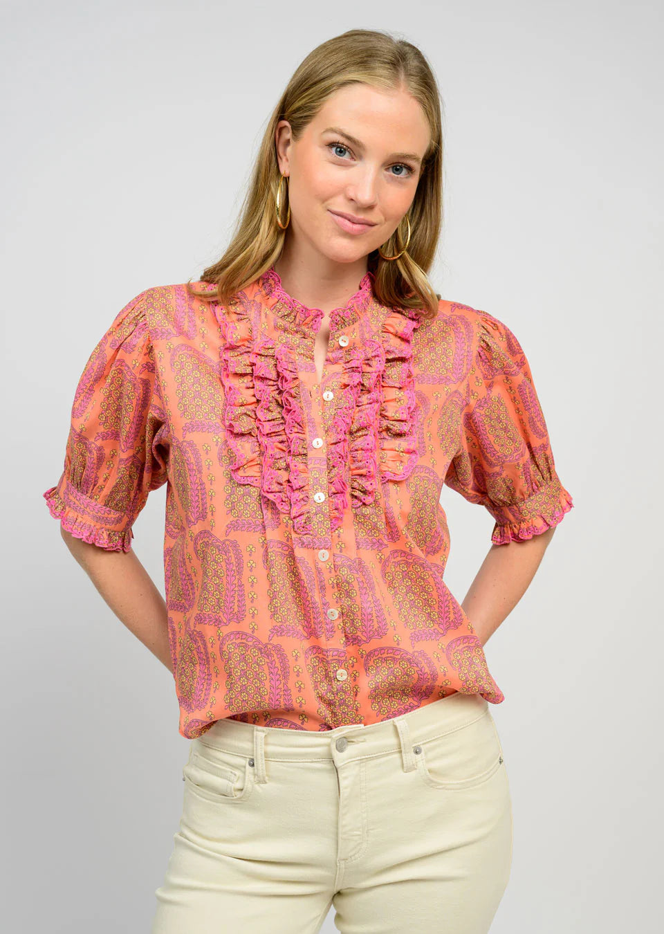 Ivy Jane Eyelet Ruffled Shirt