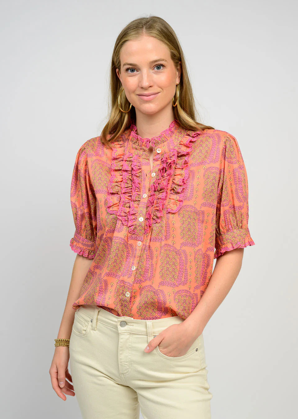 Ivy Jane Eyelet Ruffled Shirt