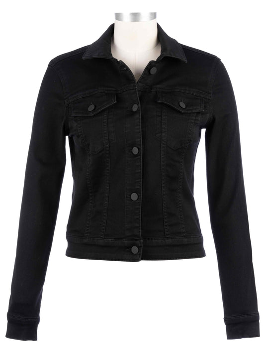 Kut Julia Dropped Shoulder Black Denim Jacket