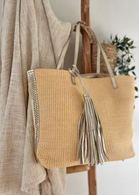 Ciel Large Raffia Tote