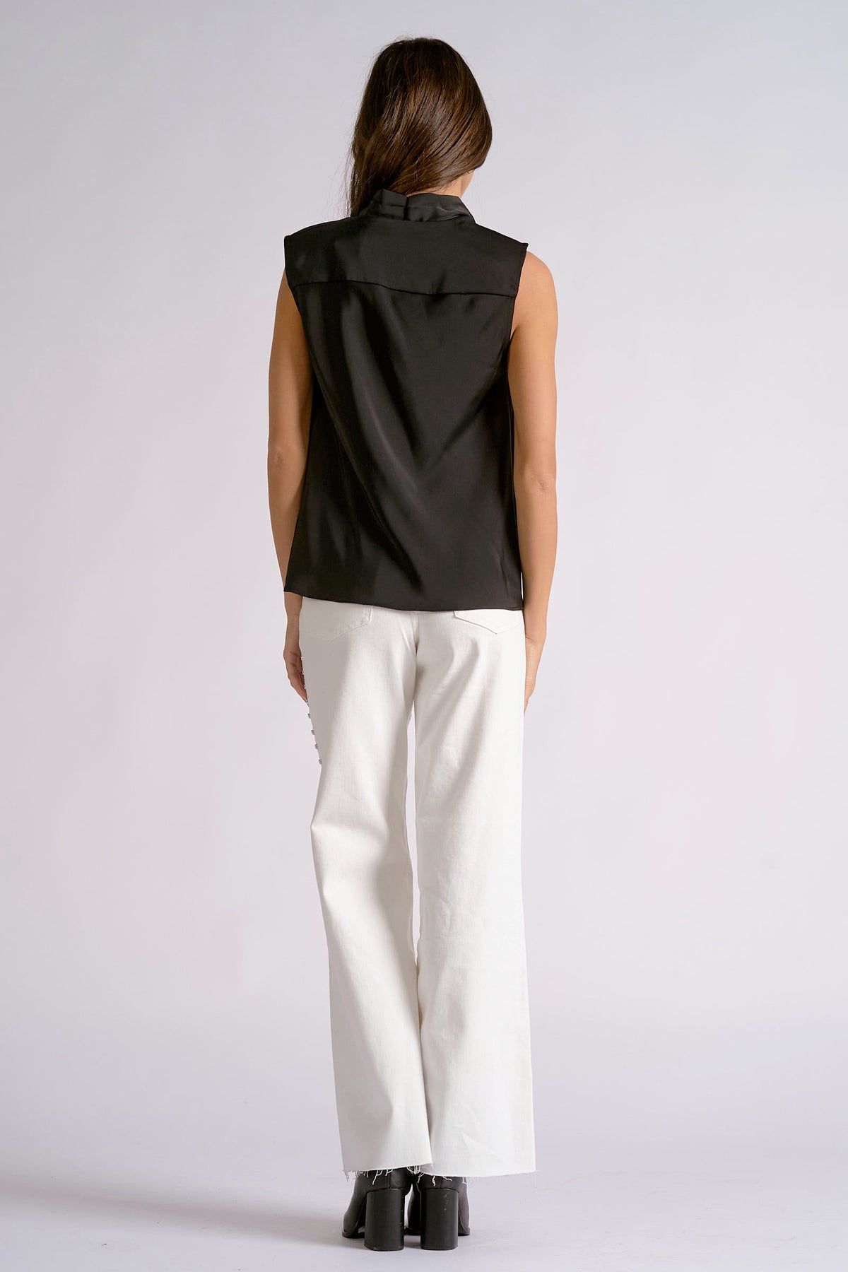 Libby Sleeveless Drape Neck Blouse