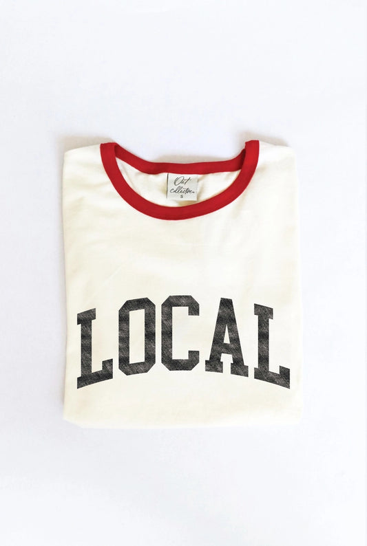 LOCAL Ringer Graphic T-Shirt with Red Trim