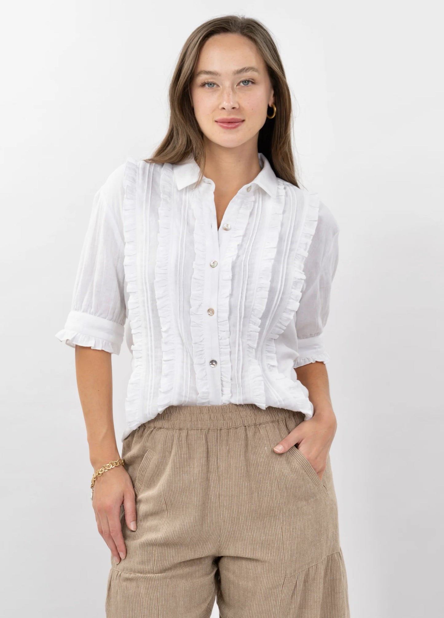 Marion Tuxedo Gauze Shirt