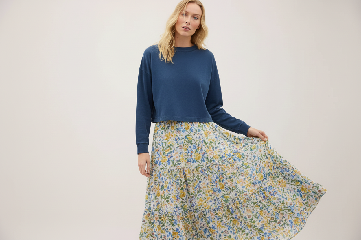 Richer Poorer Relaxed Crop Long Sleeve Tee