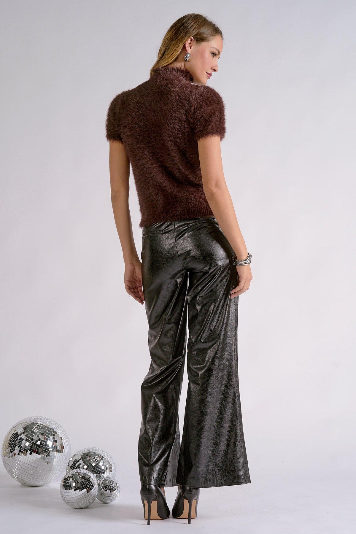 Raelyn Short-Sleeved Mock Neck Sweater