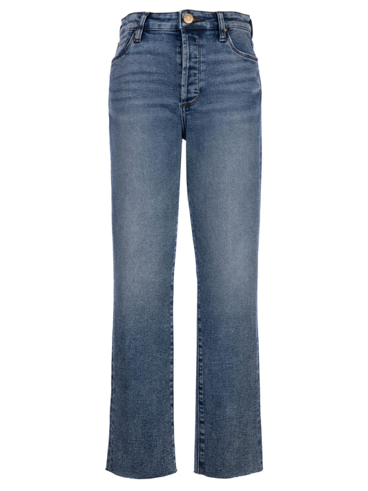 Kut From The Kloth: Reese High-Rise Straight Leg Raw Hem Jeans (Ankle Length)