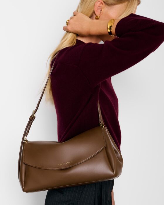 Sloane Shoulder Bag in Dark Chocolate